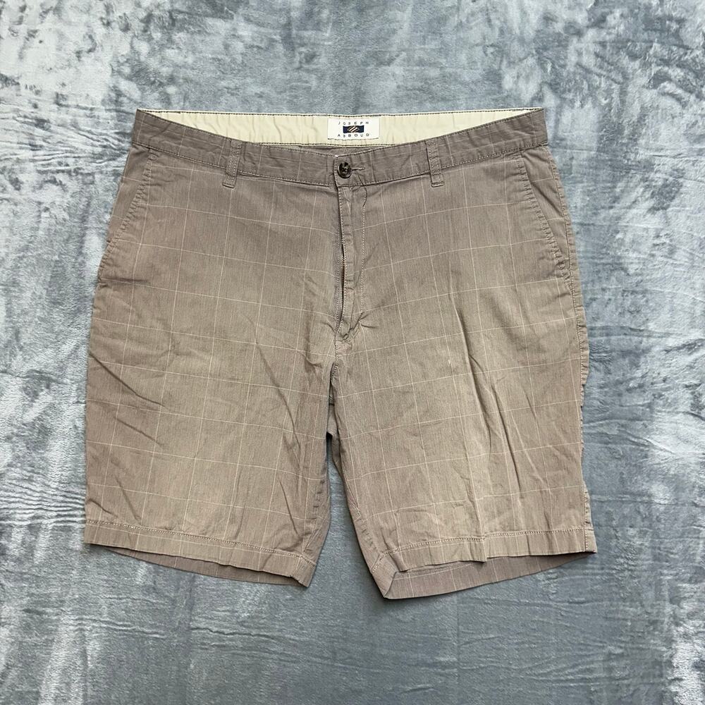 Joseph Abboud Chino Shorts Men’s Size 38‎ Plaid Brown